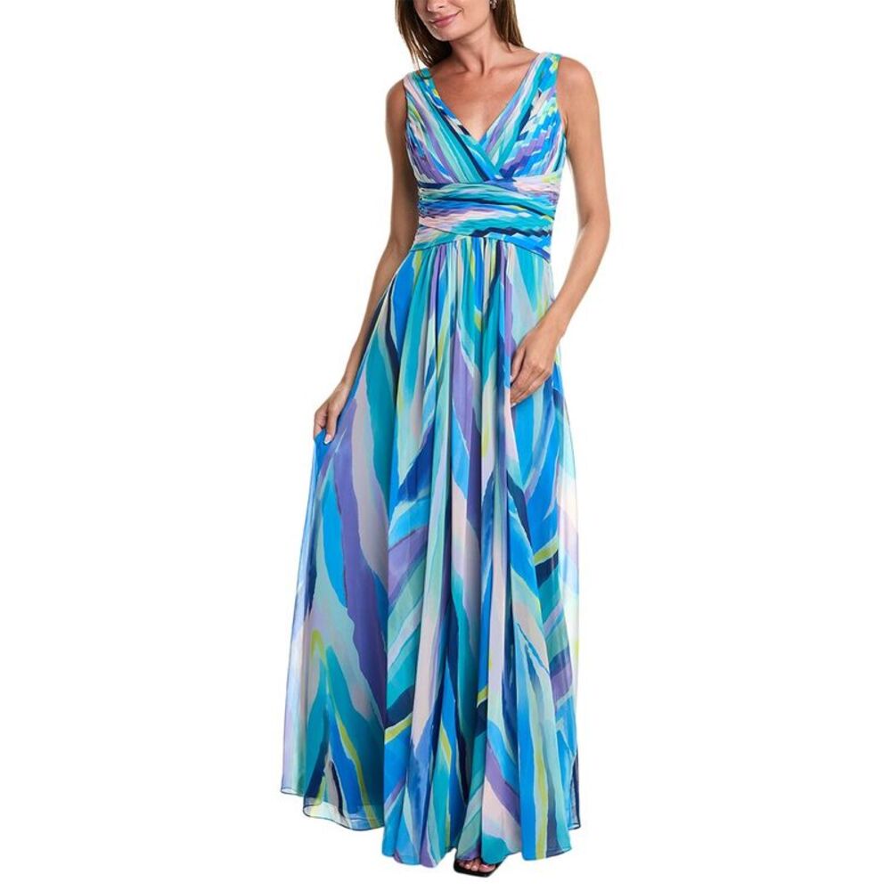 Teri Jon by Rickie Freeman Pleated Gown